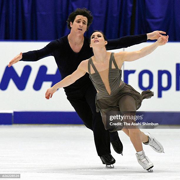 Tessa Virtue and Scott Moir of Canada compete in the Ice dance free dance during the ISU Grand Prix of Figure Skating NHK Trophy at Makomanai Ice...