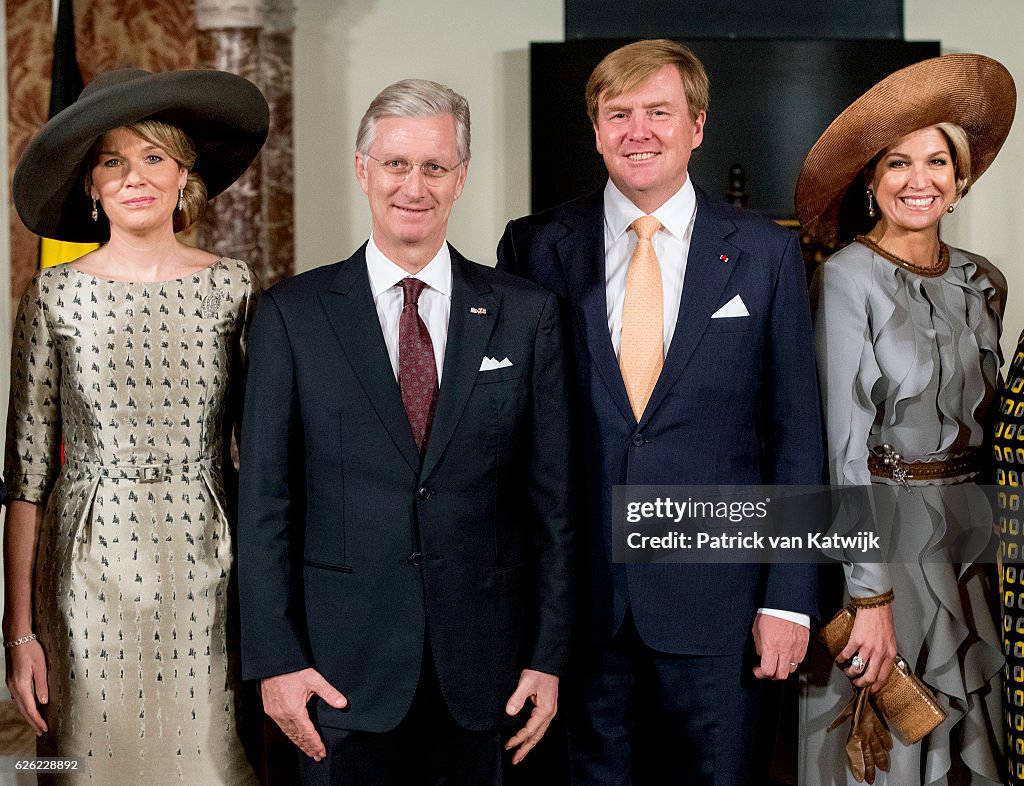 Queen Mathilde of Belgium and King Philippe of Belgium On A 3 Day Official Visit In Holland : Day One