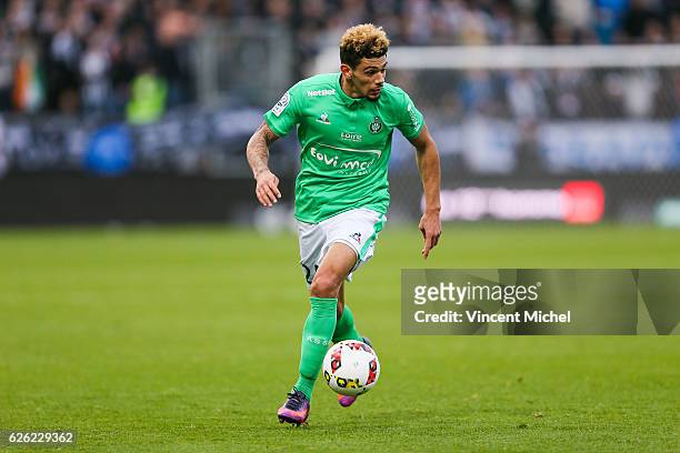 Kevin Malcuit of Saint-Etienne during the French Ligue 1 match between Angers and Saint Etienne on November 27, 2016 in Angers, France.