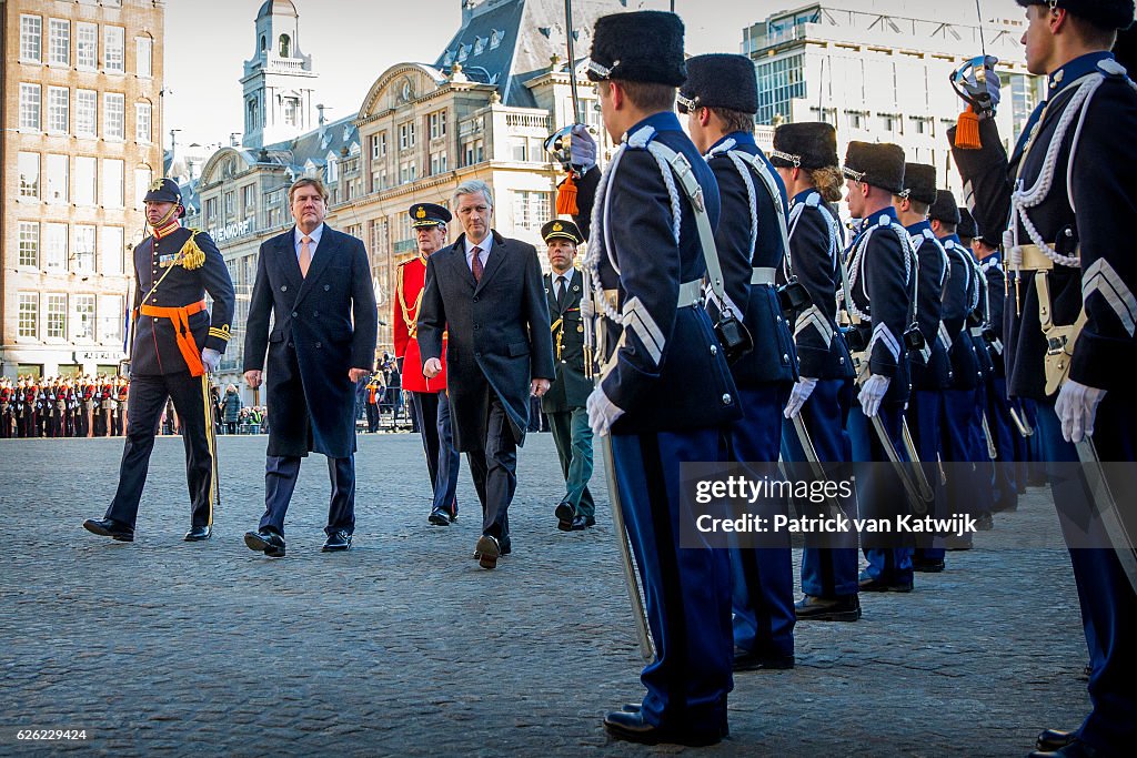 Queen Mathilde of Belgium and King Philippe of Belgium On A 3 Day Official Visit In Holland : Day One