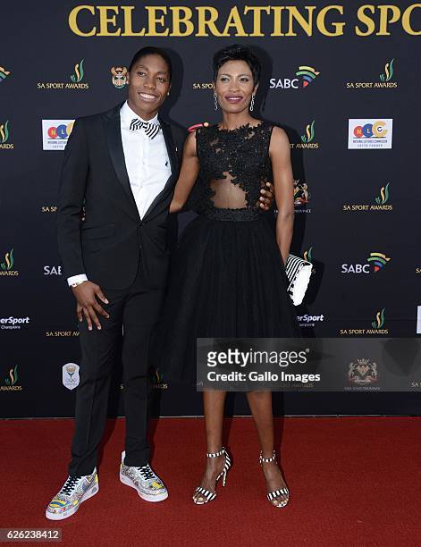 Caster Semenya and her partner Violet Raseboya and during the SA Sports Awards on November 27, 2016 in Bloemfontein, South Africa. The 2016 SA Sport...
