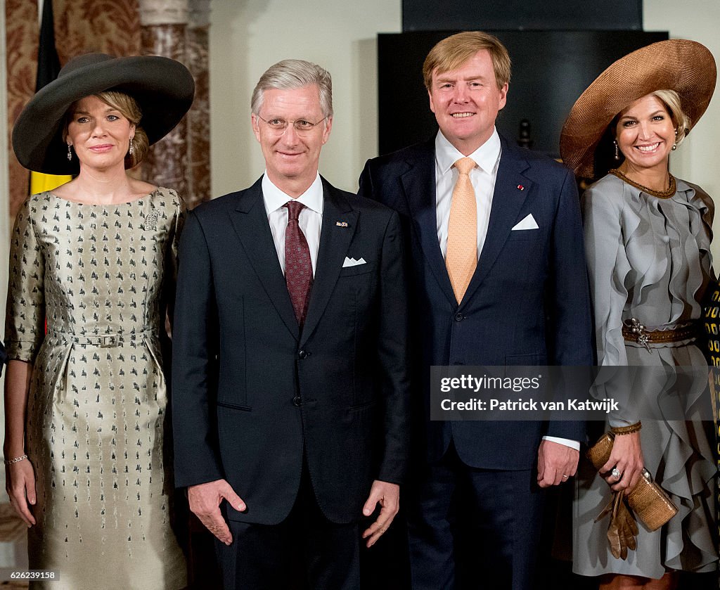 Queen Mathilde of Belgium and King Philippe of Belgium On A 3 Day Official Visit In Holland : Day One