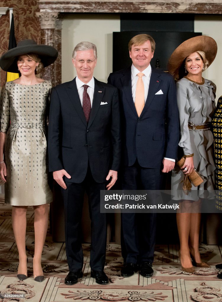 Queen Mathilde of Belgium and King Philippe of Belgium On A 3 Day Official Visit In Holland : Day One