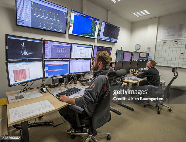 Control room of the wind park Amrumbank West of the E.ON SE on Heligoland.