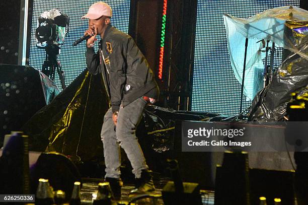 Emtee performs during the 7th annual Maftown Heights 2016 concert at the Mary Fritzgerald Square on November 25, 2016 in Johannesburg, South Africa....