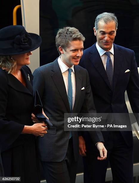 The 7th Duke of Westminster, Hugh Grosvenor, arriving for a memorial service to celebrate the life of his father, the sixth Duke of Westminster at...