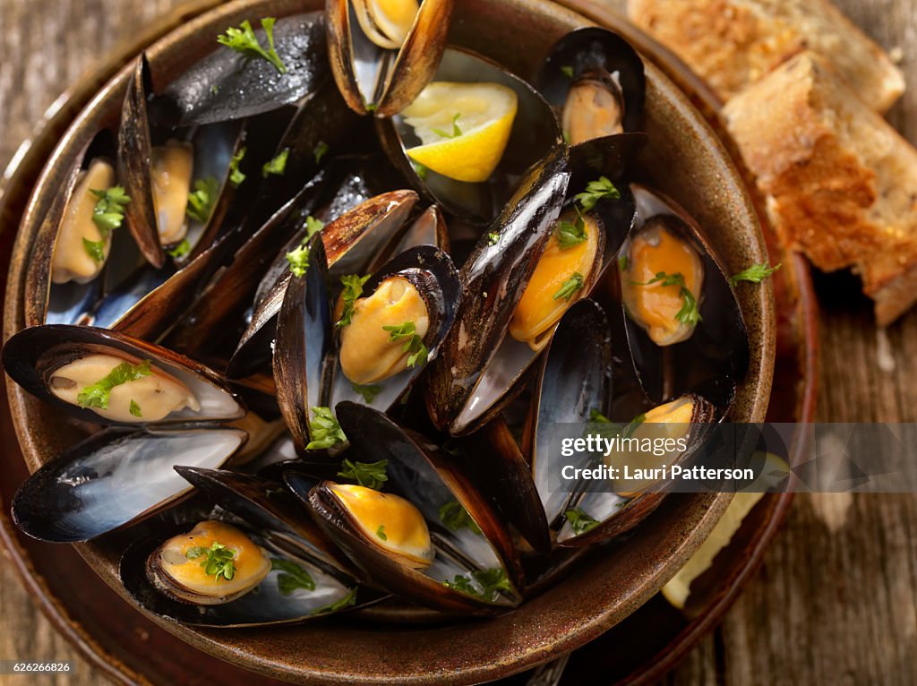 Steamed Mussels