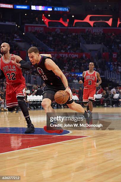 Los Angeles Clippers Blake Griffin in action vs Chicago Bulls at Staples Center. Los Angeles, CA CREDIT: John W. McDonough