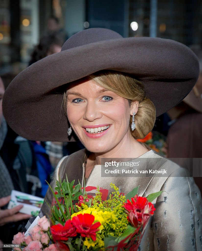 Queen Mathilde of Belgium and King Philippe of Belgium On A 3 Day Official Visit In Holland : Day One