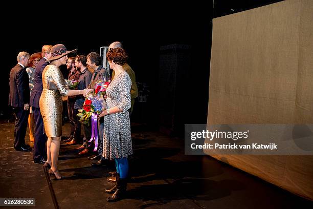 Queen Maxima of the Netherlands, King Philippe of Belgium, King Willem-Alexander of the Netherlands and Queen Mathilde of Belgium during their visit...