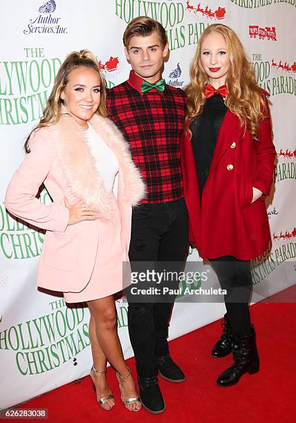 Actors Jennifer Veal, Garrett Clayton and Elizabeth Stanton attend the 85th Annual Hollywood Christmas Parade on November 27, 2016 in Hollywood,...