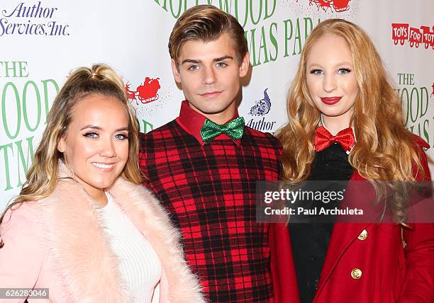 Actors Jennifer Veal, Garrett Clayton and Elizabeth Stanton attend the 85th Annual Hollywood Christmas Parade on November 27, 2016 in Hollywood,...