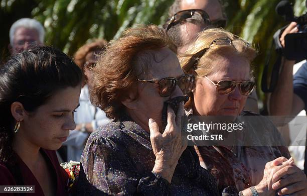 Legendary guerrilla leader Ernesto "Che" Guevara's widow Aleida March , and his daughter Aleida Guevara pay their last respects to Cuban...