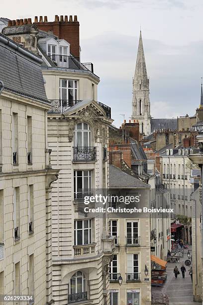 street scene nantes. france - nantes stock pictures, royalty-free photos & images