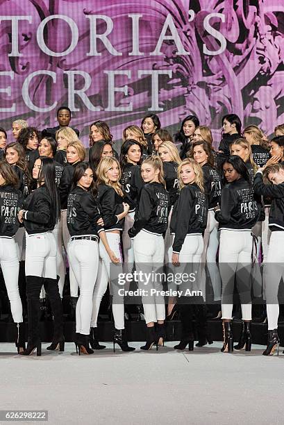 Victoria's Secret' supermodels, Gigi Hadid, Kendall Jenner, Bella Hadid, Irina Shayk, Joan Smalls, Lily Donaldson, Izabel Goulart, Sui He, Devon...