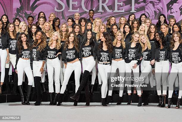 Victoria's Secret' supermodels, Gigi Hadid, Kendall Jenner, Bella Hadid, Irina Shayk, Joan Smalls, Lily Donaldson, Izabel Goulart, Sui He, Devon...