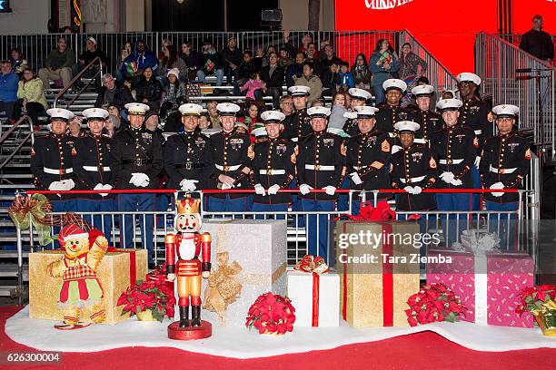 Marines attend the 85th Annual Hollywood Christmas Parade on November 27, 2016 in Hollywood, California.