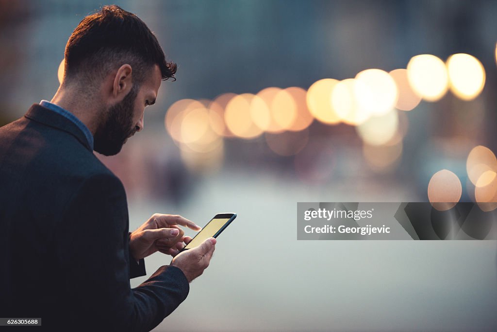 Businessman in the city