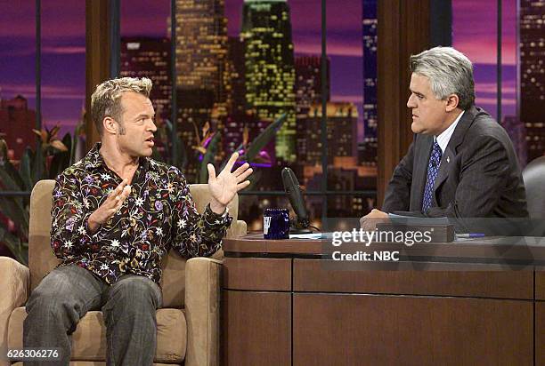 Episode 2562 -- Pictured: Comedian Graham Norton during an interview with host Jay Leno on September 23, 2003 --
