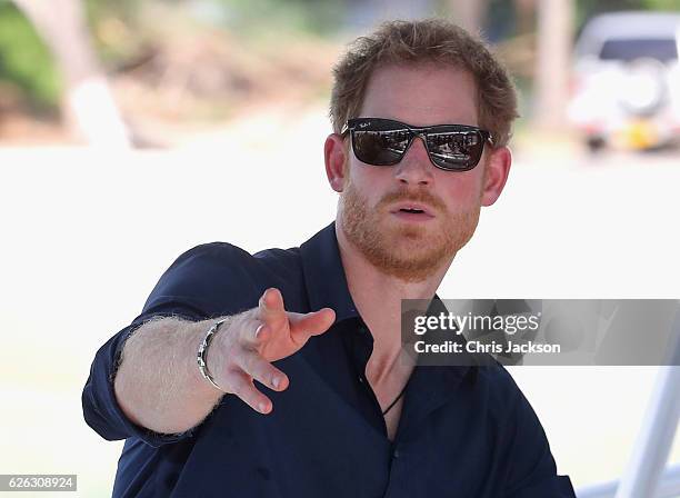Prince Harry visits the coral reef off Grand Anse Beach as he visits mangrove restoration projects ahead of visiting the coral reef on the ninth day...