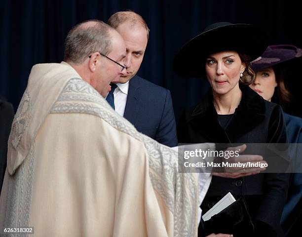 Prince William, Duke of Cambridge and Catherine, Duchess of Cambridge attend a Memorial Service for Gerald Grosvenor, 6th Duke of Westminster at...