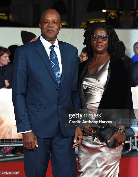 Wellesley Bolt and Jennifer Bolt attend the World Premiere of "I Am Bolt" at Odeon Leicester Square on November 28, 2016 in London, England.