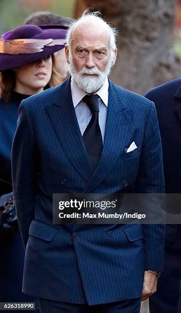 Prince Michael of Kent attends a Memorial Service for Gerald Grosvenor, 6th Duke of Westminster at Chester Cathedral on November 28, 2016 in Chester,...