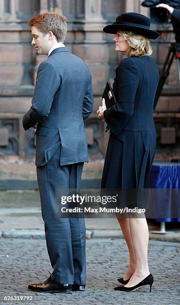 Hugh Grosvenor, 7th Duke of Westminster and Natalia Grosvenor, Duchess of Westminster attend a Memorial Service for Gerald Grosvenor, 6th Duke of...