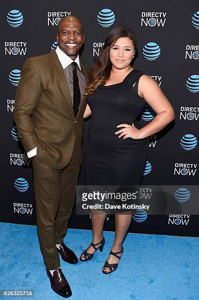 Actor Terry Crews and Azriel Crews attend AT&T's celebration of the Launch of DIRECTV NOW at Venue 57 on November 28, 2016 in New York City.