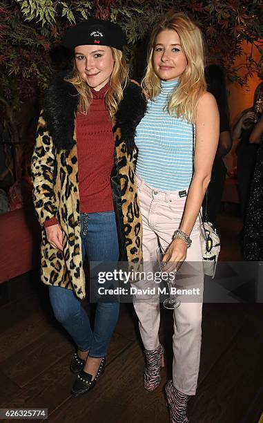 Amber Atherton and Phoebe Lettice Thompson attend 'Came to Play' hosted by Daisy Lowe with Hello Kitty and Silver Spoon Attire at Roka on November...