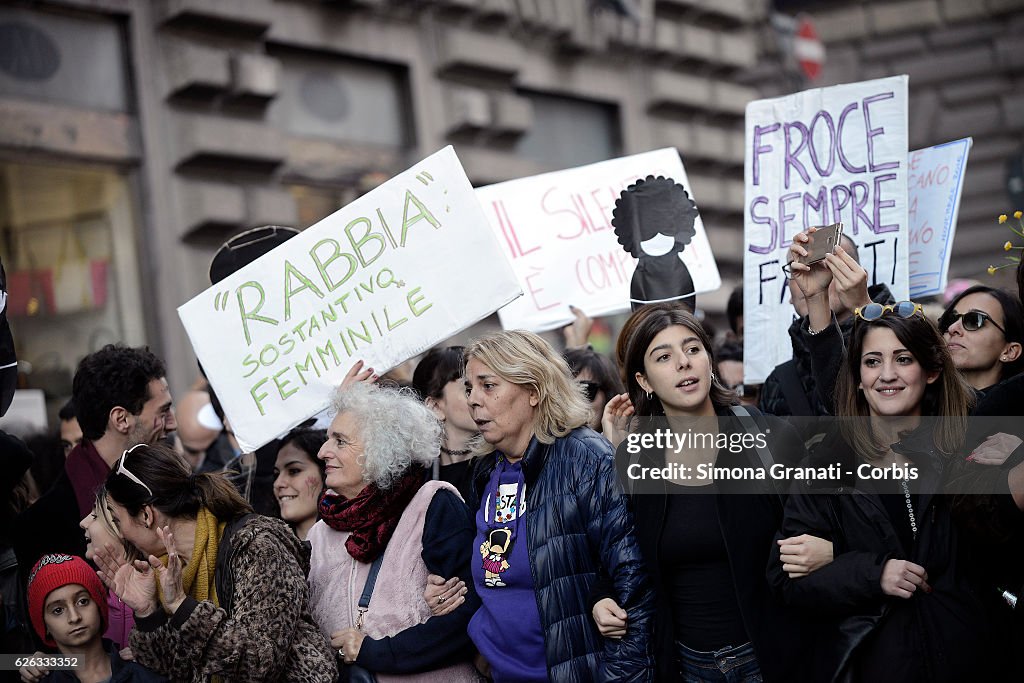 Not one less, feminist demonstration in Rome.