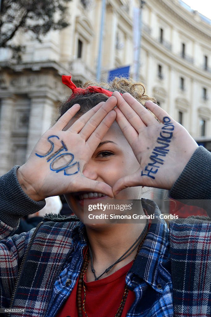 Not one less, feminist demonstration in Rome.