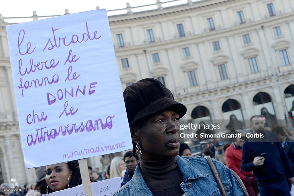 Not one less, feminist demonstration in Rome.