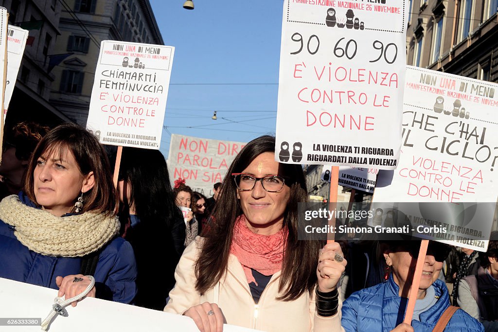 Not one less, feminist demonstration in Rome.