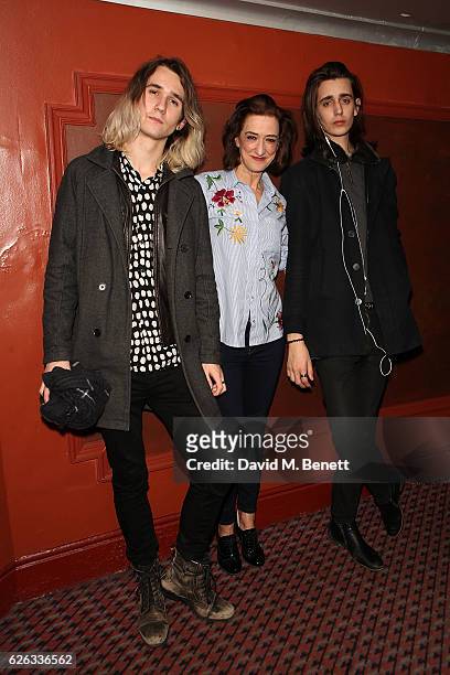 Orlando Phipps, Haydn Gwynne and Harrison Phipps attend an after party celebrating the gala concert performance of 'New Songs 4 New Shows' presented...