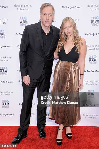 Lodge Kerrigan and a guest attend IFP's 26th Annual Gotham Independent Film Awards at Cipriani, Wall Street on November 28, 2016 in New York City.