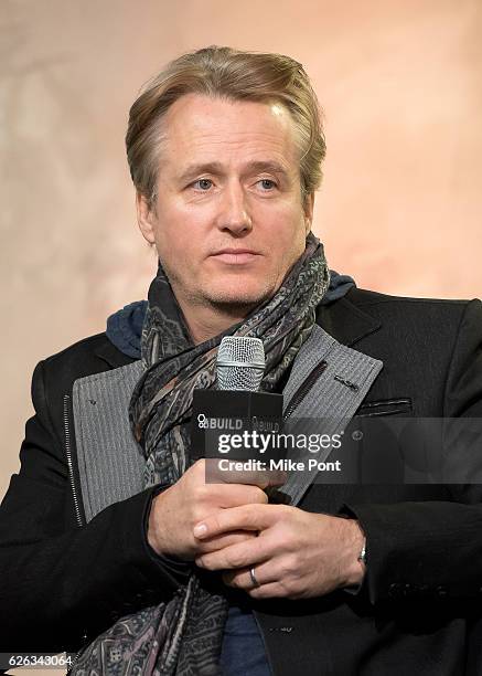 Linus Roache attends the Build Series to discuss "Vikings" at AOL HQ on November 28, 2016 in New York City.