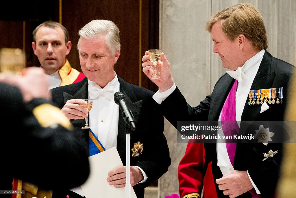 Queen Mathilde of Belgium and King Philippe of Belgium On A 3 Day Official Visit In Holland : Day One