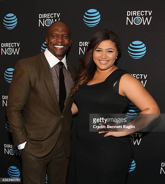 Actor Terry Crews and daugther Azriel Crews attend the DirectTV Now launch at Venue 57 on November 28, 2016 in New York City.