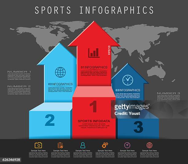 winners podium infographics. pedestal of winners in flat style. - sports business awards 2016 stock illustrations