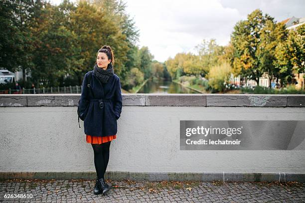 street style portrait in berlin - nylon stock pictures, royalty-free photos & images