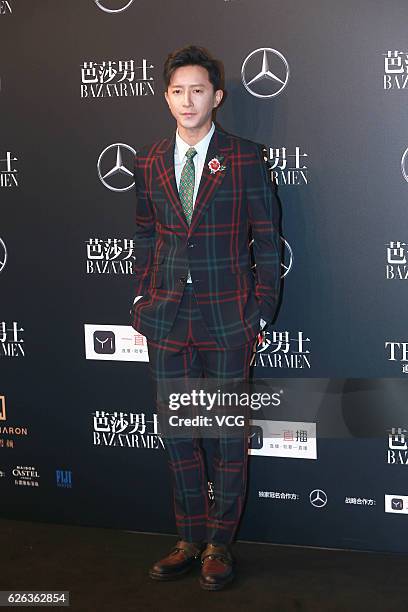 Actor and singer Han Geng attends Bazaar "Men of the Year 2016" ceremony on November 28, 2016 in Beijing, China.