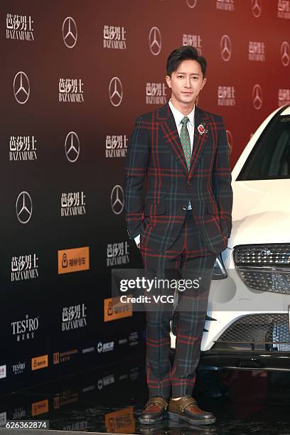 Actor and singer Han Geng attends Bazaar "Men of the Year 2016" ceremony on November 28, 2016 in Beijing, China.