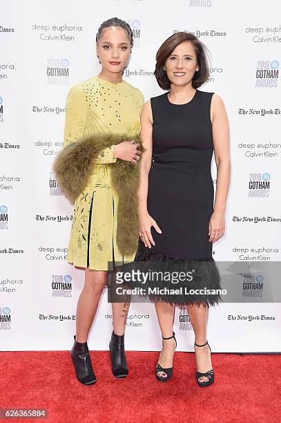 Sasha Lane and Joana Vicente attend the 26th Annual Gotham Independent Film Awards at Cipriani Wall Street on November 28, 2016 in New York City.