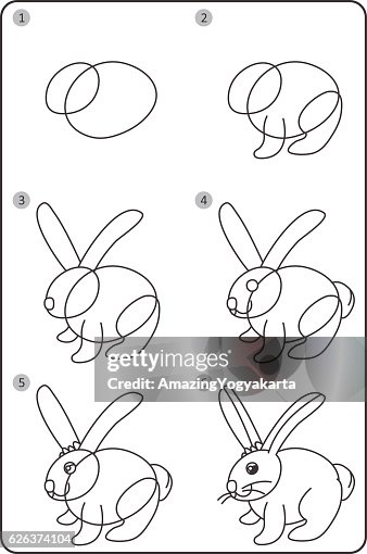 Cómo Dibujar Conejo Conejo De Dibujo Fácil Para Niños Paso A Paso Ilustración de stock - Getty Images Cómo Dibujar Conejo Conejo De Dibujo Fácil Para Niños Paso A Paso Ilustración de stock - Getty Images