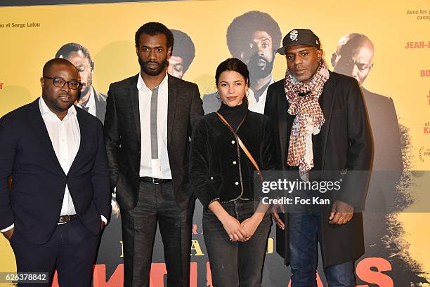 Sebastien Onomo;Dje dje Apali;Zita Henrot;Jean Claude Flamand Barny attend 'Le Gang des Antillais' Paris Premiere at Cinema UGC Cite Cine Les Halles...