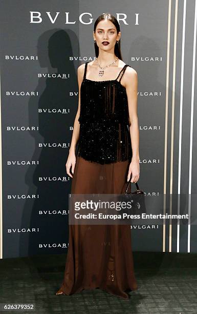 Dalianah Arekion attends the opening of the exhibition 'Bulgari and Roma' at Italian Embassy on November 28, 2016 in Madrid, Spain.