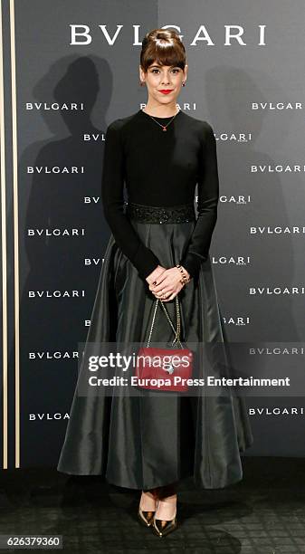 Belen Cuesta attends the opening of the exhibition 'Bulgari and Roma' at Italian Embassy on November 28, 2016 in Madrid, Spain.