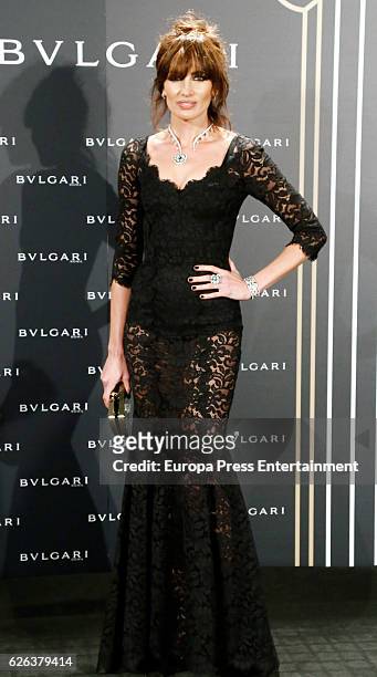Nieves Alvarez attends the opening of the exhibition 'Bulgari and Roma' at Italian Embassy on November 28, 2016 in Madrid, Spain.