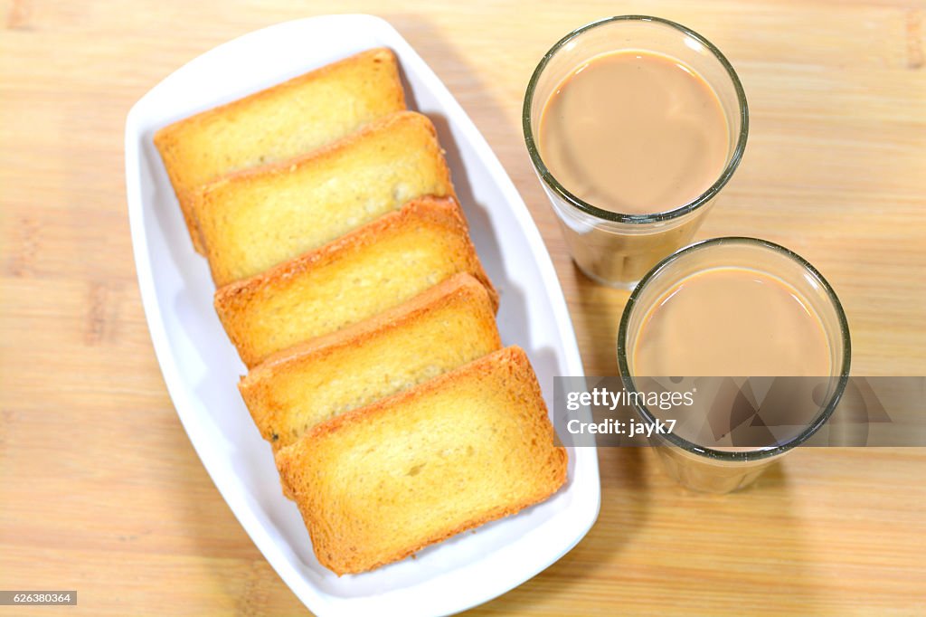 Saudi Tea Rusk Indian Tea And Rusk High-Res Stock Photo - Getty Images